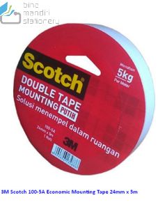 Katalog 3M Scotch harga murah & terjangkau, Image ATK Sekolah SIPLAH 3M Scotch 100-5A Economic Mounting Tape 24mm x 5m harga normal 33500 di Distributor ATK Bina Mandiri Stationery