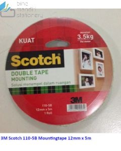 Katalog 3M Scotch harga murah & terjangkau, Image ATK Sekolah SIPLAH 3M Scotch 110-5B Mounting Tape 12mm x 5m harga normal 45500 di Distributor ATK Bina Mandiri Stationery