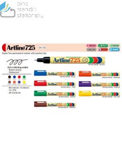 Macam macam atk Artline 725 Permanent Marker Spidol Permanen Instan Drying dan gambarnya