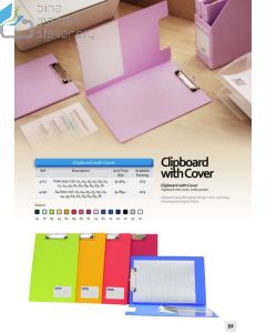 Jual Papan klip penjepit kertas Bantex 4211 Clipboard FC with Cover terlengkap di toko alat tulis