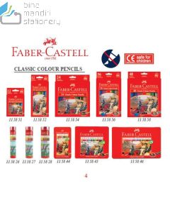 Contoh Faber-Castell Colour pencils in tin case 12 L (115844) Pensil gambar 12 Warna kemasan kotak kaleng merek Faber Castell
