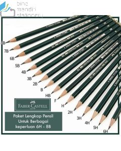Contoh Pensil Kayu Faber-Castell L.Pencil Castell 9000-H (117111) merek Faber Castell