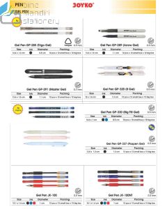 Foto Joyko Gel Pen JK-100NT (Black,Blue,Red) merek Joyko