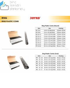 Jual Spiral Plastik jilid Binding Joyko Ring Plastic Comb RPC-23-10 (Folio) termurah harga grosir Jakarta