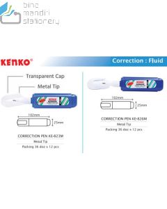 Contoh peralatan sekolah Kenko KE-826M Correction Fluid Cairan Koreksi Tip-X Cair dan gambarnya