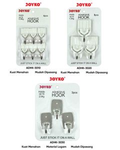 Toko Atk Grosir Bina Mandiri Stationery Jual Gantungan Kait Tempel di Dinding merk Joyko Adhesive Hook serial ADHK