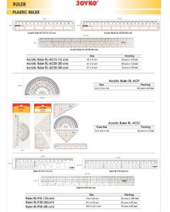 Toko Atk Grosir Bina Mandiri Stationery Jual Penggaris Plastik/Acrilik/Lentur Set Panjang Busur Derajat Segitiga